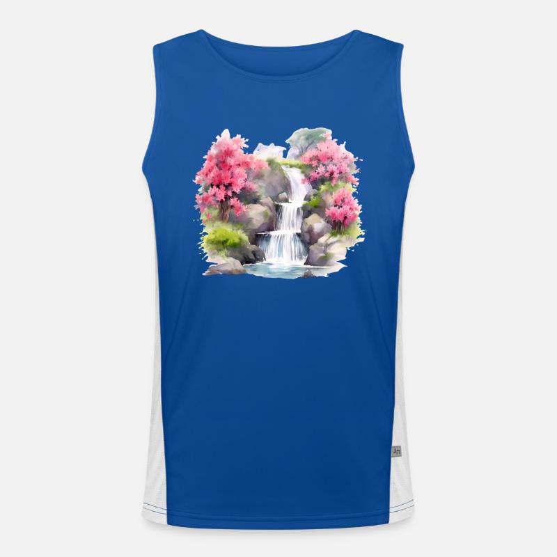 Beauté de l’eau et des fleurs Débardeur respirant contrasté Homme 