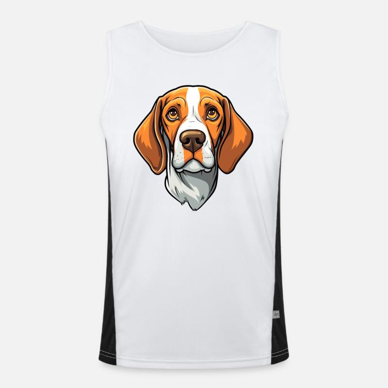 Ariege Pointer Hund Rasse Cartoon Kawaii Illustrati Funktionelles Kontrast-Tank Top für Männer 