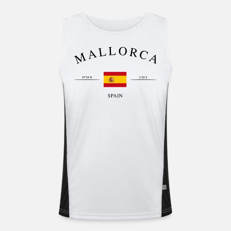 Mallorca Spanien – Urlaub Souvenir & Geschenk Funktionelles Kontrast-Tank Top für Männer 