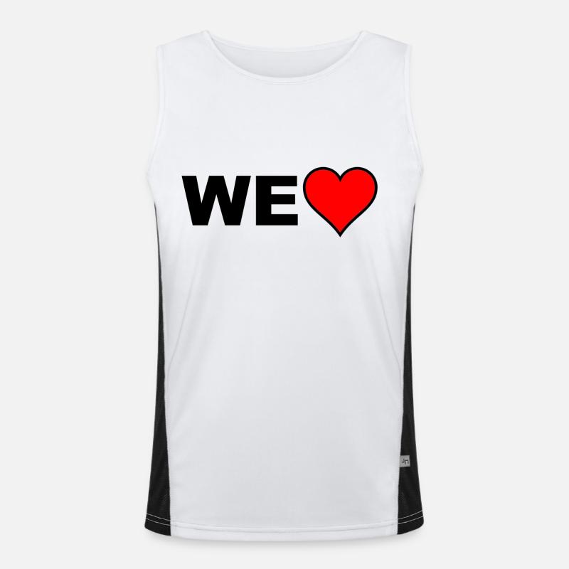 We Love (Arial) Funktionelles Kontrast-Tank Top für Männer 