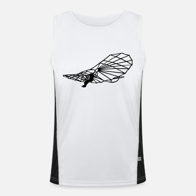 Oldtimer Fluggerät Funktionelles Kontrast-Tank Top für Männer 