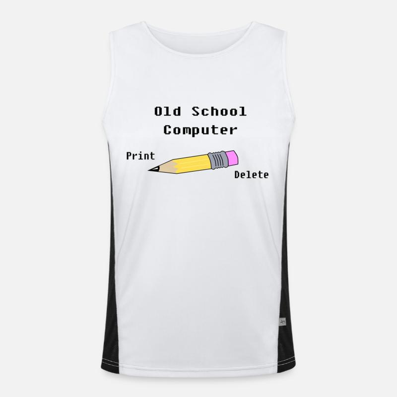 Old School Computer Débardeur respirant contrasté Homme 