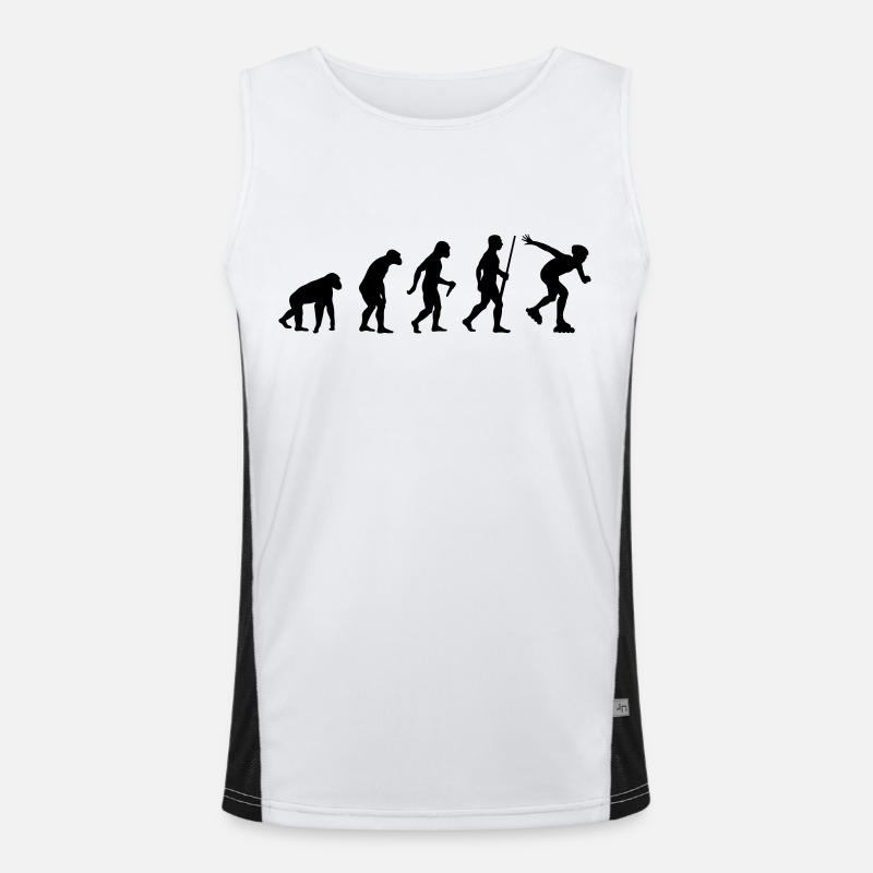 Inline Skater Evolution - Men's Functional Contrast Tank Top  - white/black