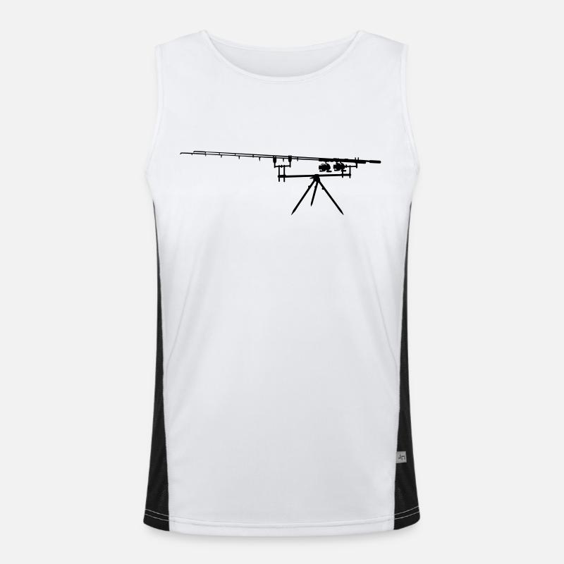 carp rods Funktionelles Kontrast-Tank Top für Männer 