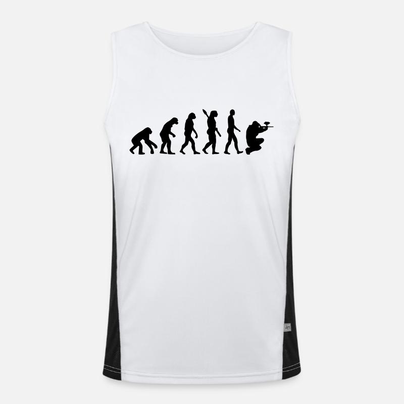 Paintball evolution - Men's Functional Contrast Tank Top  - white/black