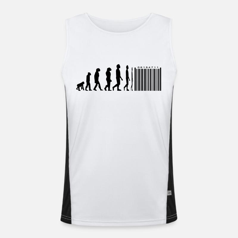 Evolution barcode Men's Functional Contrast Tank Top 
