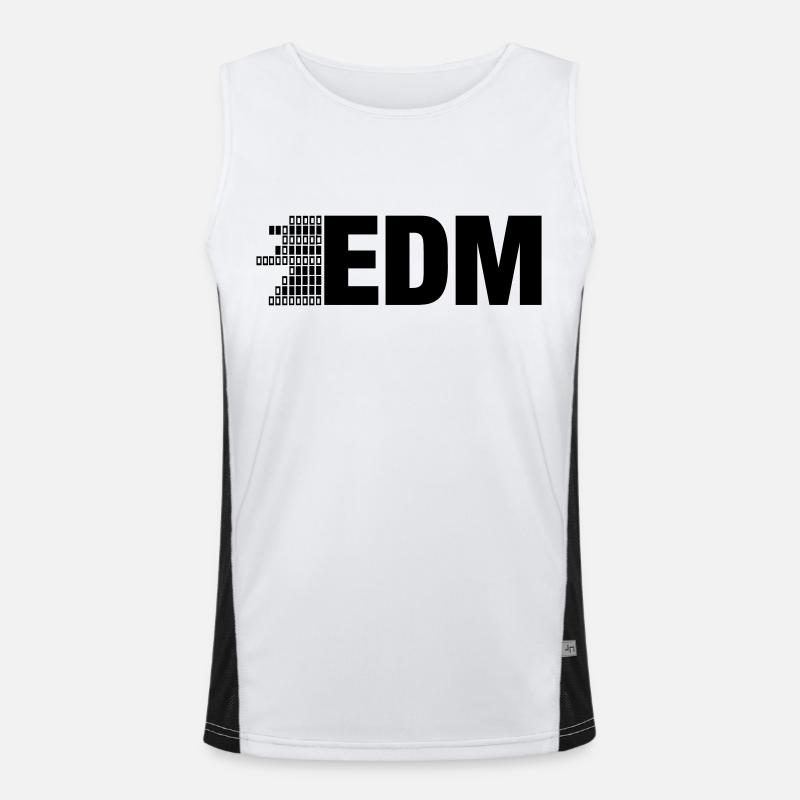 Electro, Dubstep, EDM, MUSIC, DANCE, ELECTRONIC, M Men's Functional Contrast Tank Top 