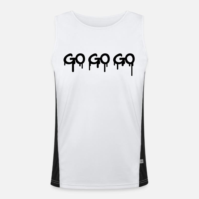 Go Go Go Graffiti - Men's Functional Contrast Tank Top - white/black