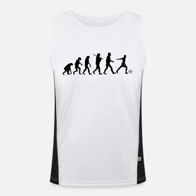 Evolution soccer - Men's Functional Contrast Tank Top  - white/black