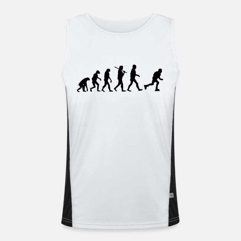 Evolution roller skates - Men's Functional Contrast Tank Top  - white/black
