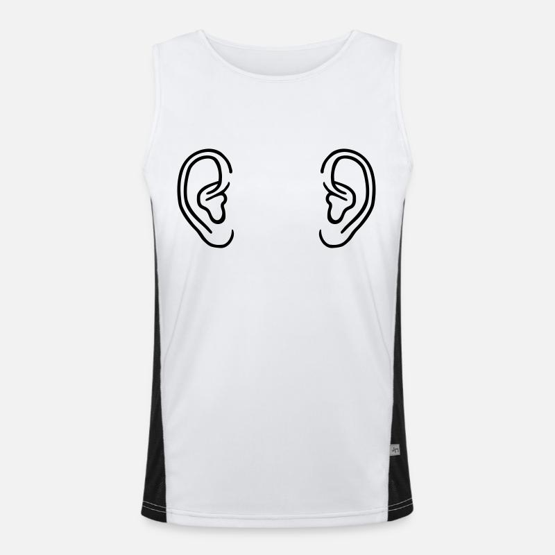 Ears - Men's Functional Contrast Tank Top  - white/black