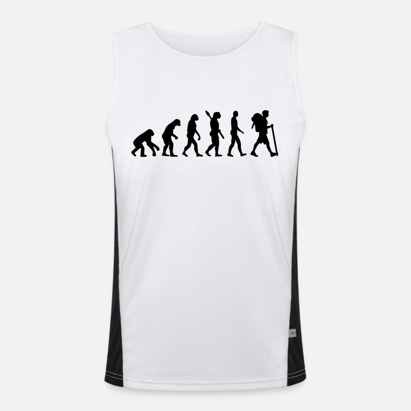 Evolution Hiking - Men's Functional Contrast Tank Top  - white/black