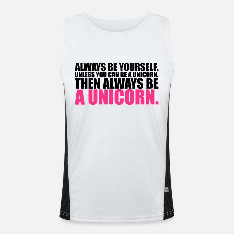 always be yourself unicorn funny Funktionelles Kontrast-Tank Top für Männer 