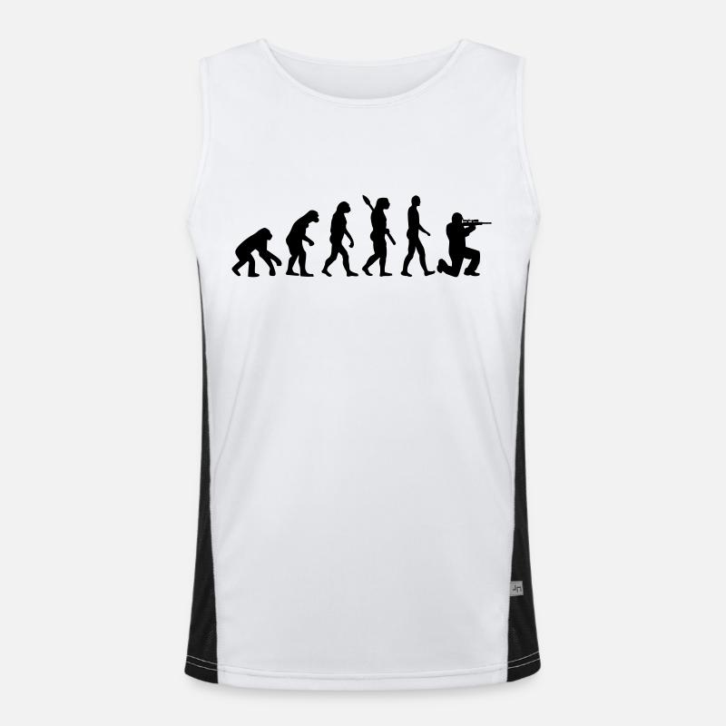 Evolution Airsoft - Men's Functional Contrast Tank Top  - white/black