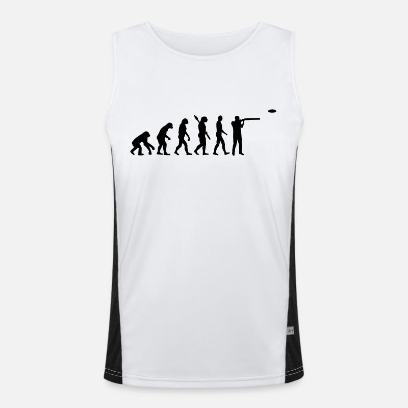 Evolution trap shooting - Men's Functional Contrast Tank Top  - white/black