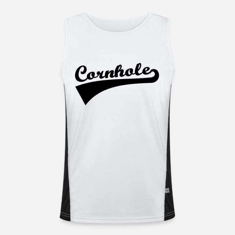 Cornhole - Men's Functional Contrast Tank Top  - white/black