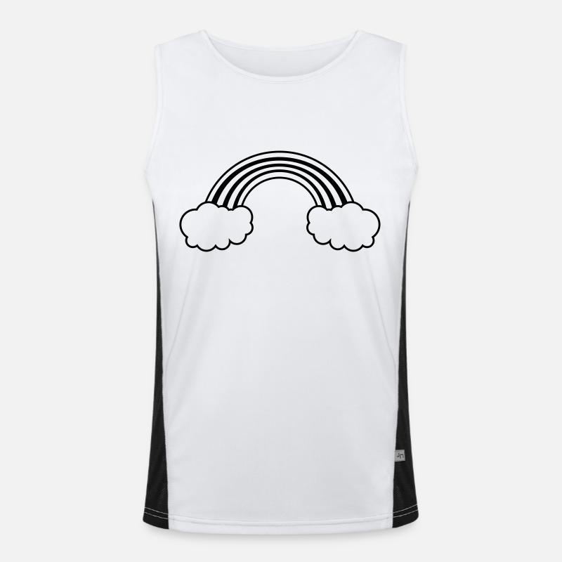 regenbogen Funktionelles Kontrast-Tank Top für Männer 