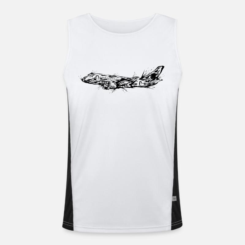 Airplane Men's Functional Contrast Tank Top 
