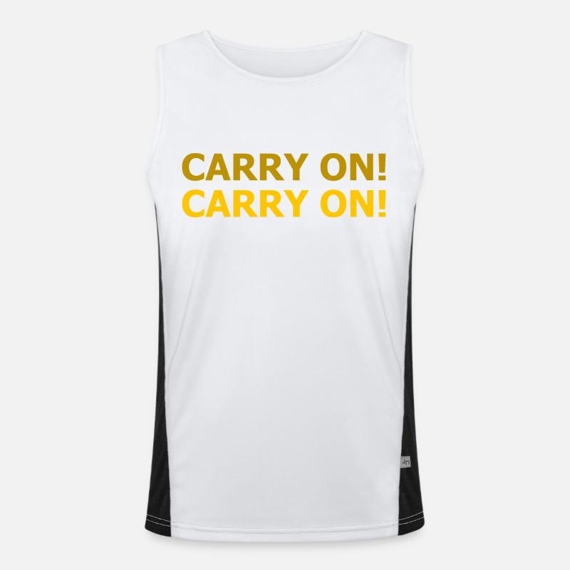 CARRY ON - lasst uns einfach weitermachen Funktionelles Kontrast-Tank Top für Männer 