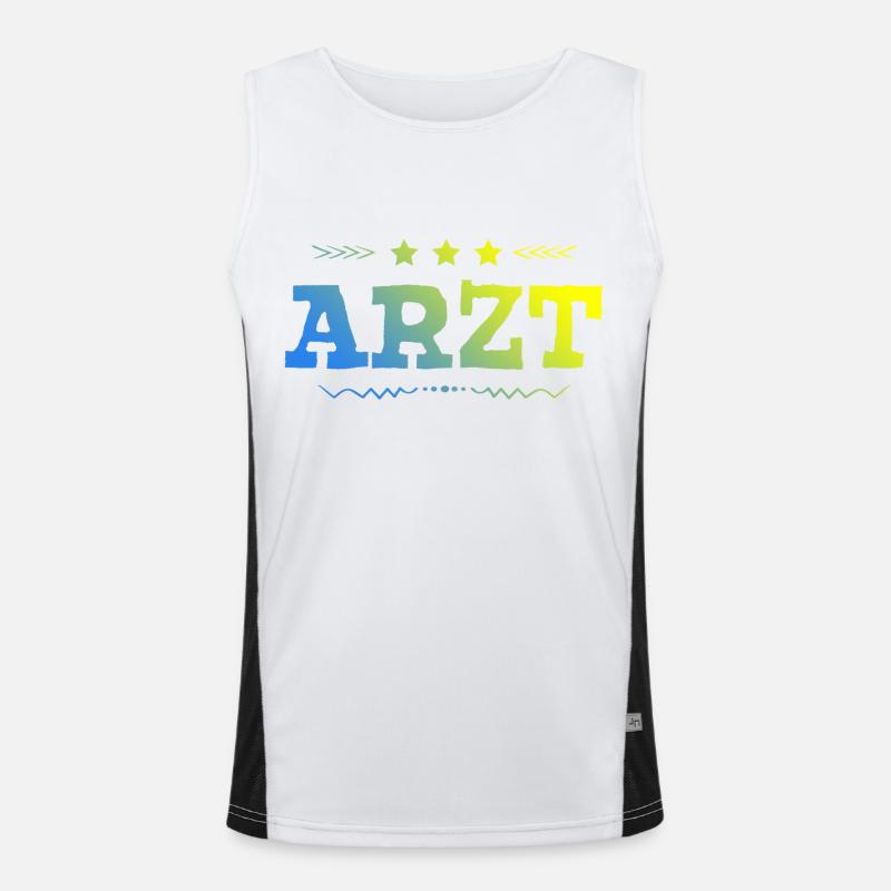 Arzt Beruf Funktionelles Kontrast-Tank Top für Männer 