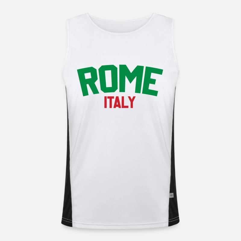 Rzym, Włochy Funkcjonalna męska koszulka bez rękawów z kontrastowymi wstawkami 