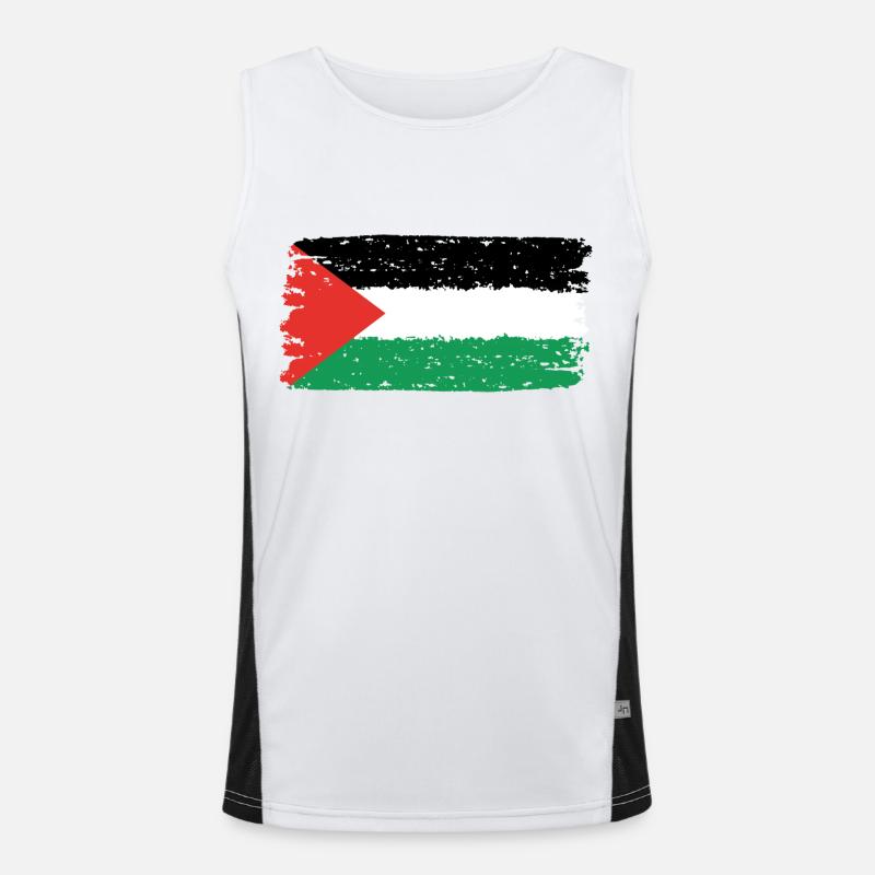Palästina Funktionelles Kontrast-Tank Top für Männer 