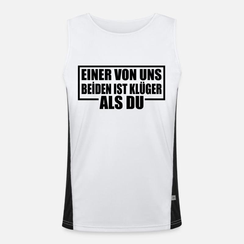 Einer Von Uns Beiden Ist Klüger Als Du Funktionelles Kontrast-Tank Top für Männer 