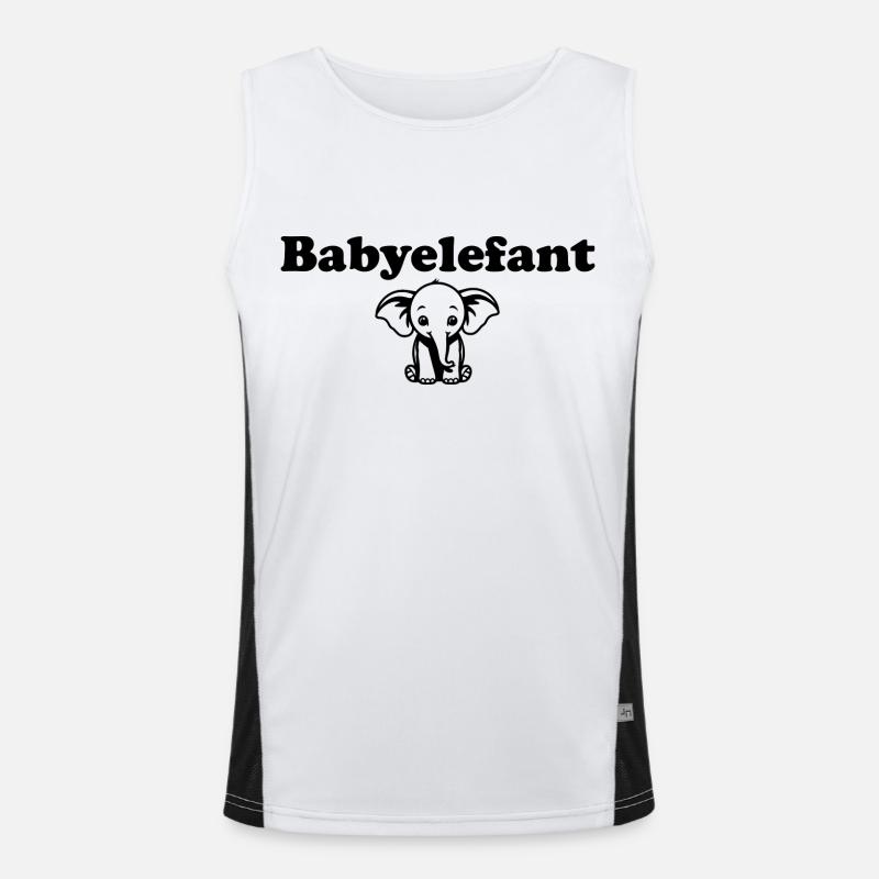 Babyelefant Funktionelles Kontrast-Tank Top für Männer
