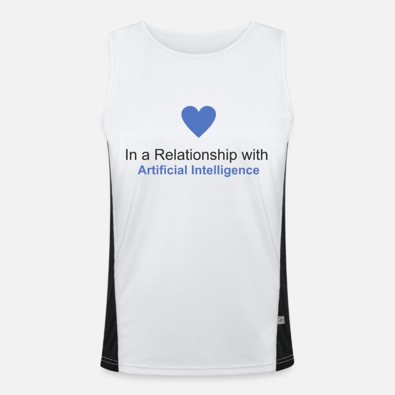 In a relationship with Artificial Intelligence Men's Functional Contrast Tank Top 