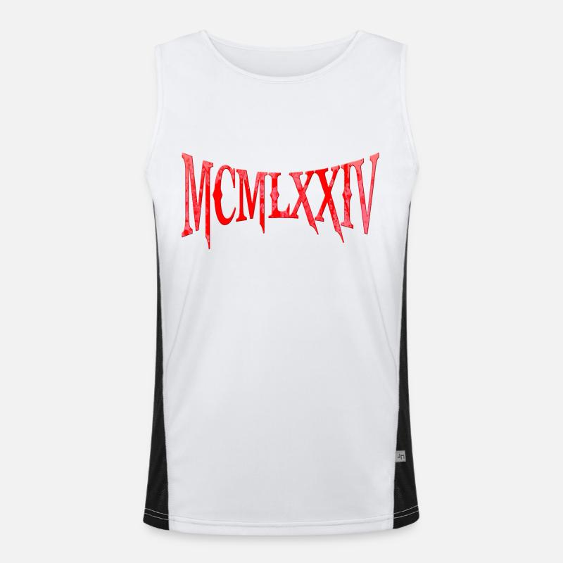 MCMLXXIII 1974 50th Birthday B-Day Birthday Gift Men's Functional Contrast Tank Top 