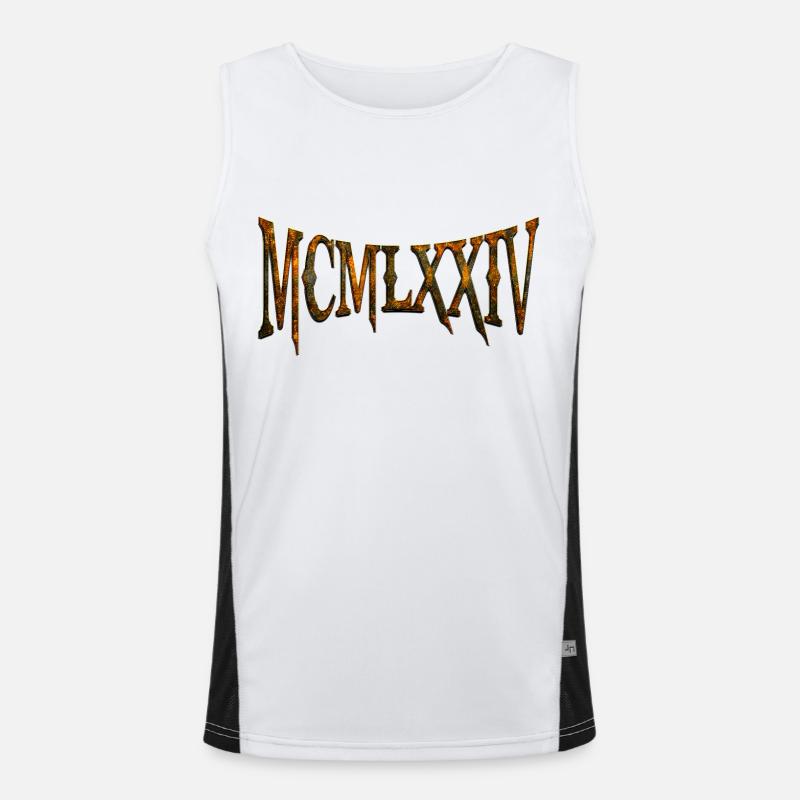 MCMLXXIV 1974 50th Birthday B-Day Birthday Gift Men's Functional Contrast Tank Top 