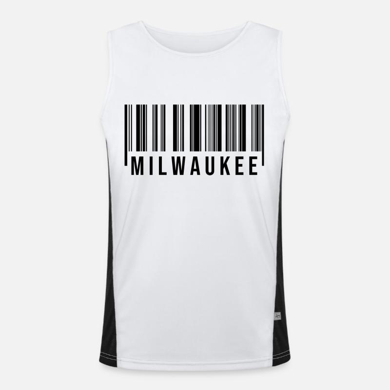 Milwaukee Barcode Men's Functional Contrast Tank Top 