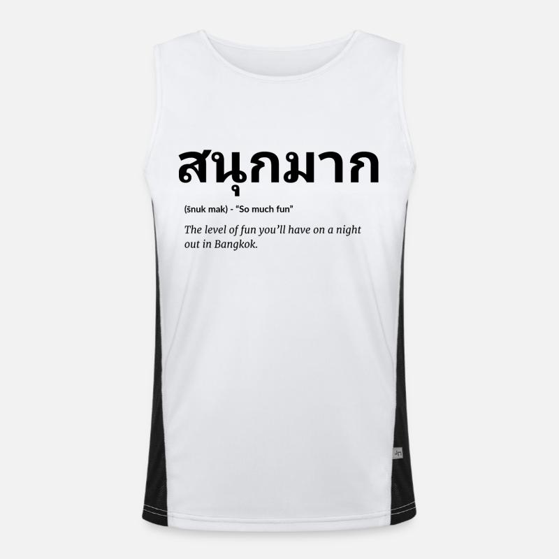Thai language Men's Functional Contrast Tank Top 