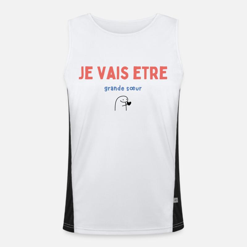 Ich werde eine große Schwester sein Funktionelles Kontrast-Tank Top für Männer 