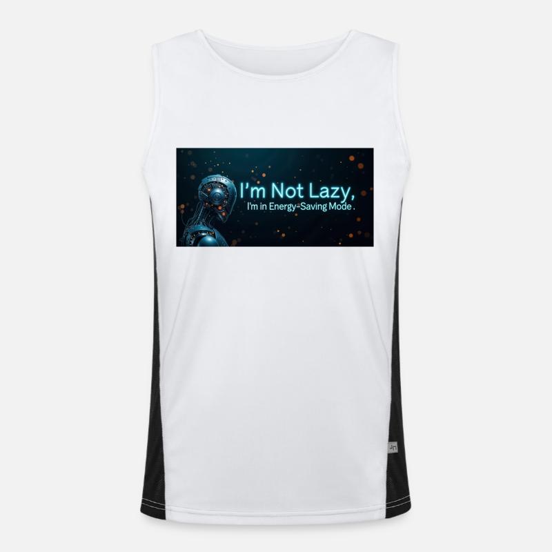 Nerd Code Energy Funktionelles Kontrast-Tank Top für Männer 