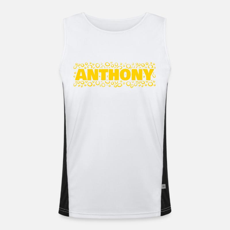 Vorname Anthony Funktionelles Kontrast-Tank Top für Männer 