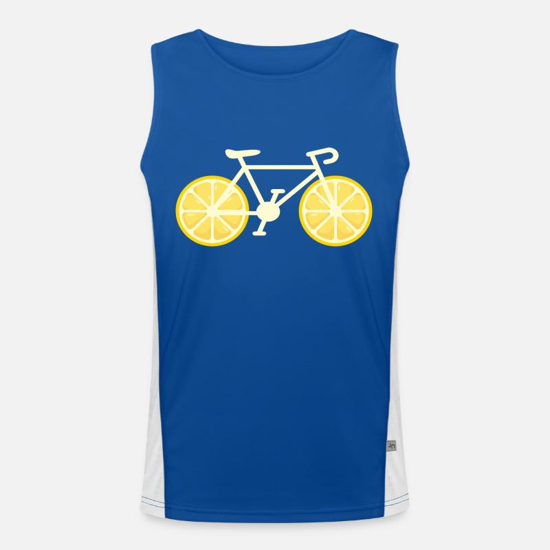 Bicycle Lemon Gift Men's Functional Contrast Tank Top 