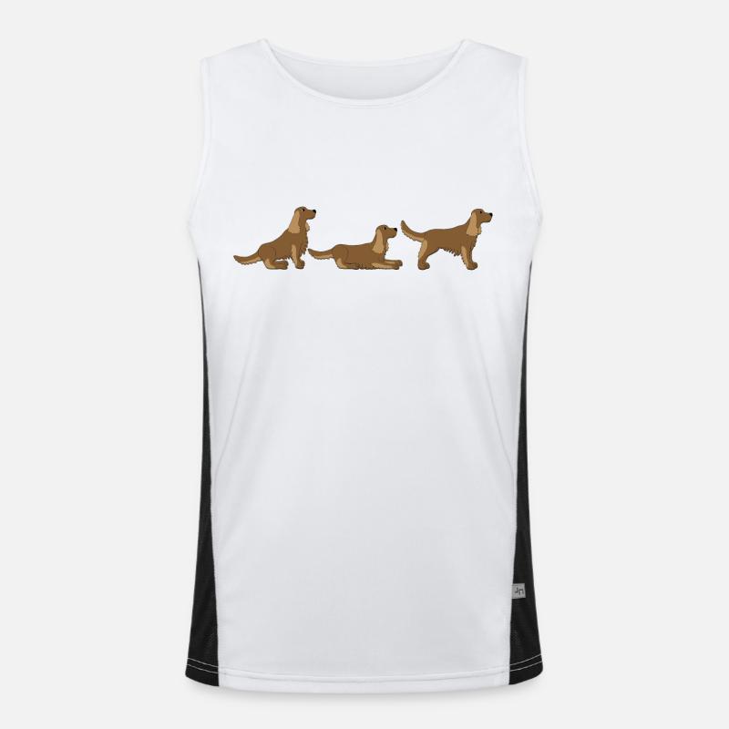 place get Cocker Spaniel - Men's Functional Contrast Tank Top  - white/black