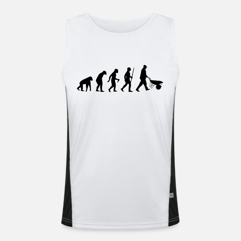 Evolution15 1c - Men's Functional Contrast Tank Top  - white/black