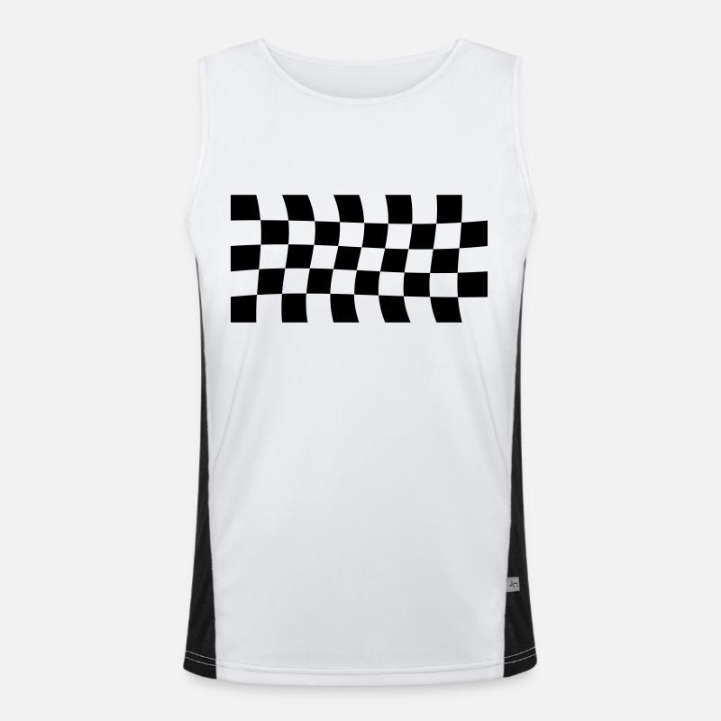 Racing flag Men's Functional Contrast Tank Top 