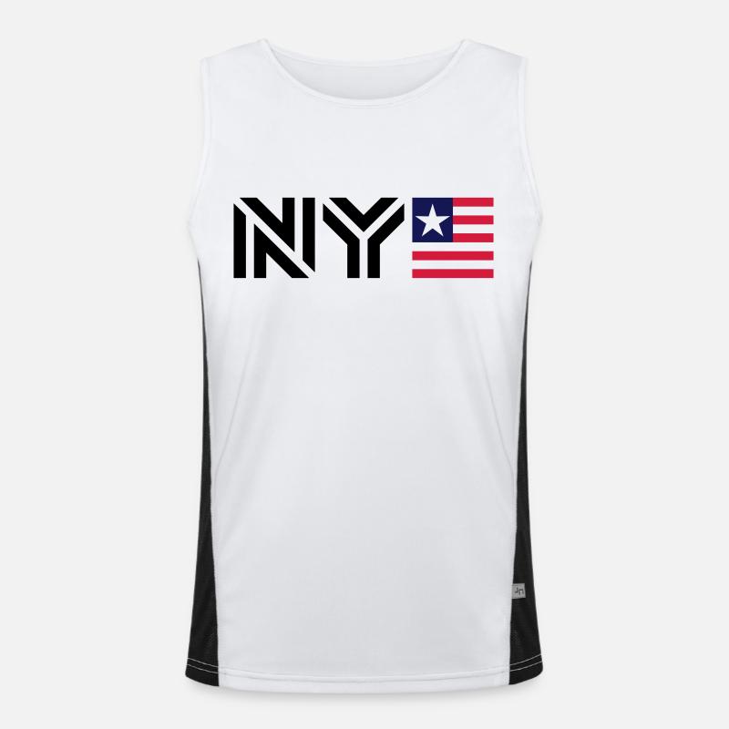 New York__V004 Funktionelles Kontrast-Tank Top für Männer 
