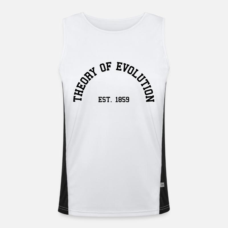 Theory of Evolution - Est. 1859 (Half-Circle) Men's Functional Contrast Tank Top 