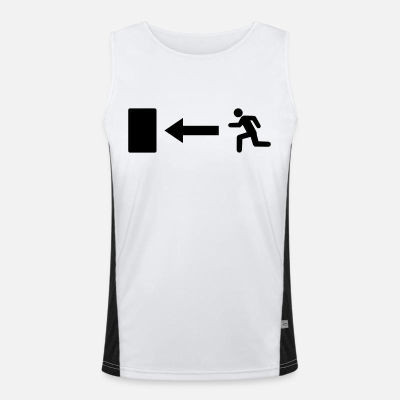 exit____f1 - Men's Functional Contrast Tank Top  - white/black