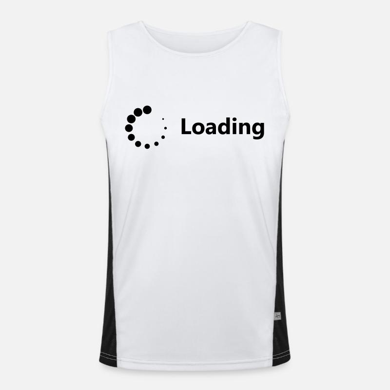 Loading - Men's Functional Contrast Tank Top  - white/black
