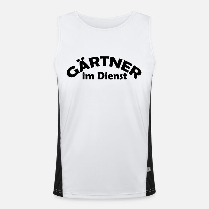 gärtner im dienst Funktionelles Kontrast-Tank Top für Männer 