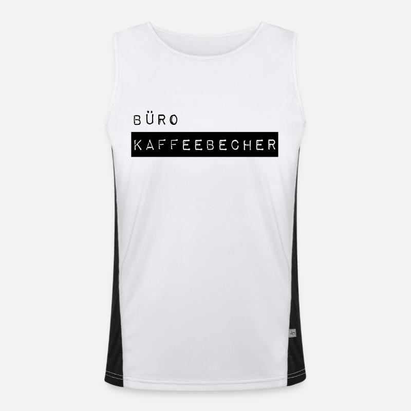 Büro Kaffeebecher Funktionelles Kontrast-Tank Top für Männer 