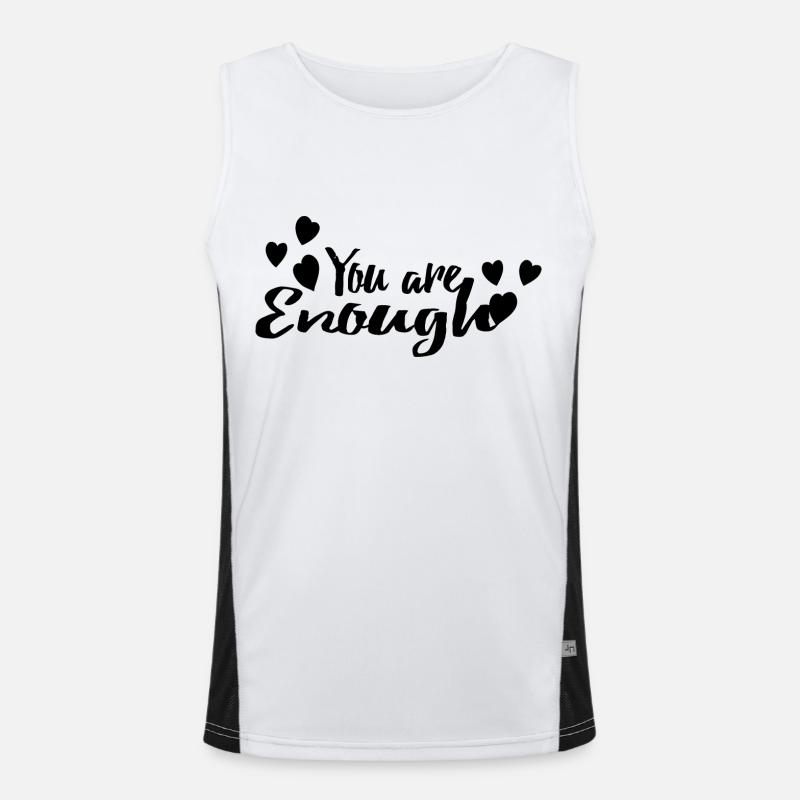 Du bist genug Funktionelles Kontrast-Tank Top für Männer 