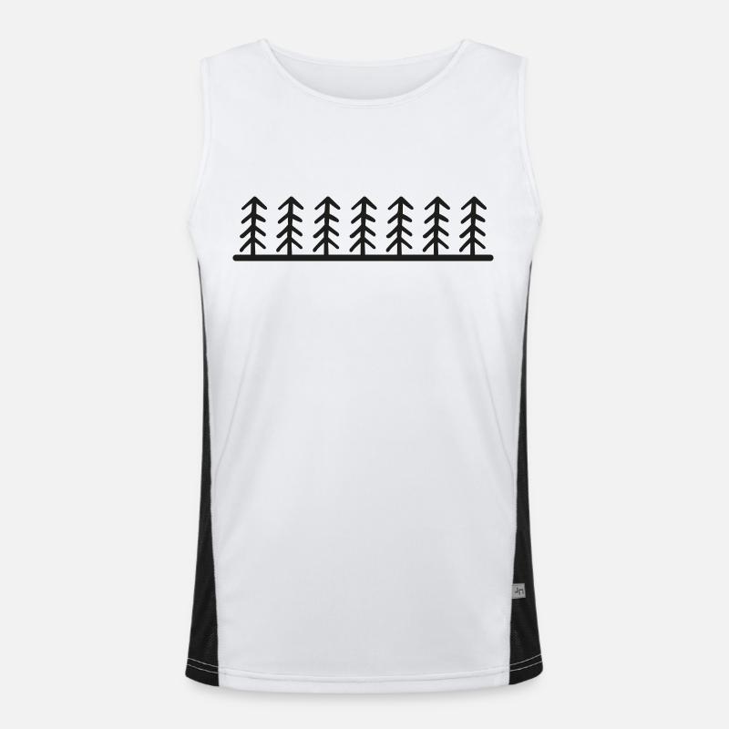 Forest Trees Landscape Men's Functional Contrast Tank Top 