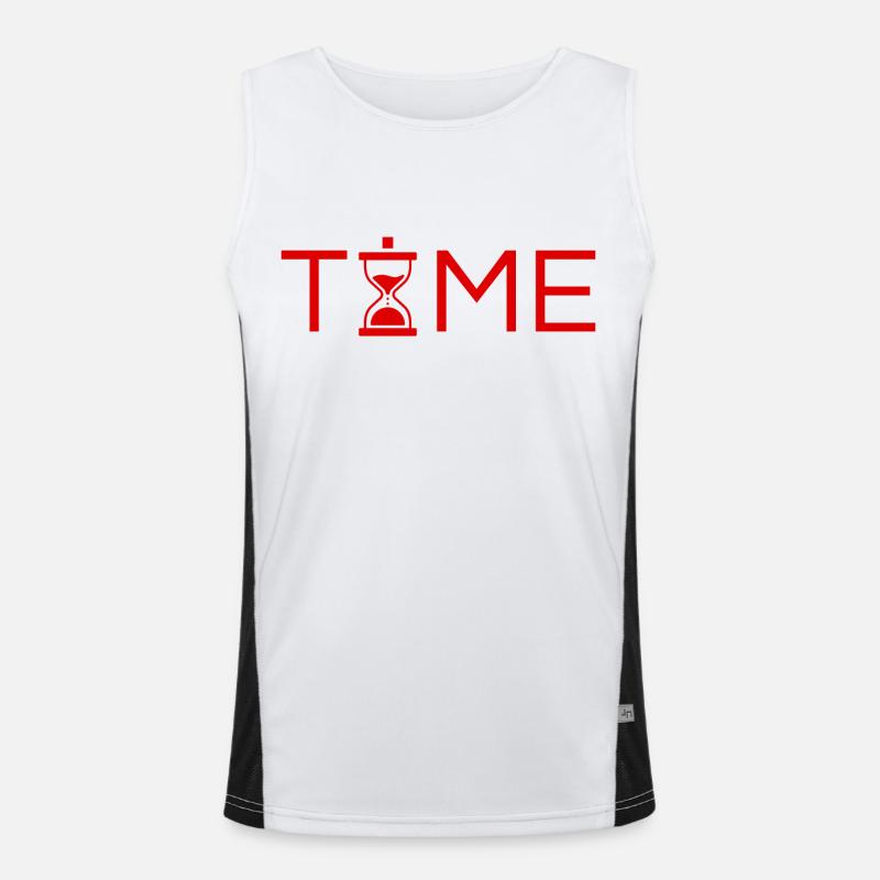 time time gift idea Men's Functional Contrast Tank Top 