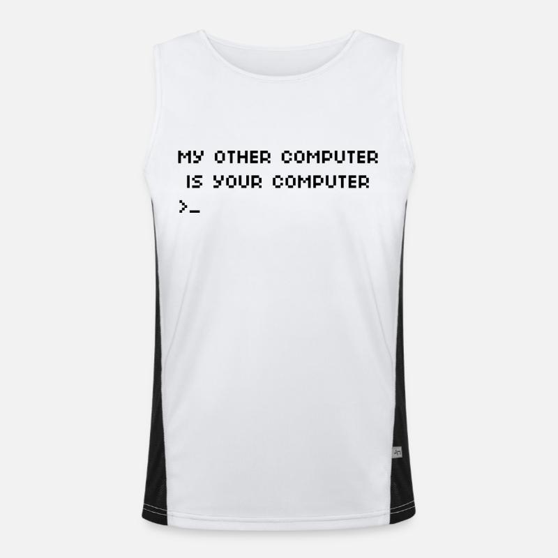 Mein anderer Computer ist Ihr Computer Hacking Funktionelles Kontrast-Tank Top für Männer 